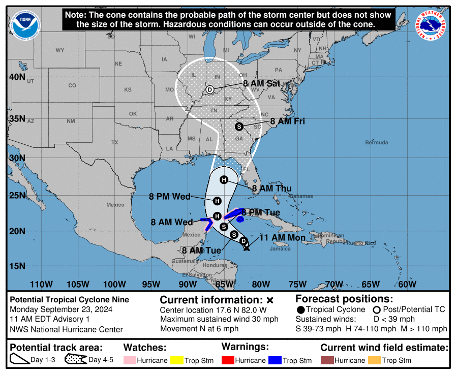 NHC Issues Advisory on Potential Tropical Cyclone 9 - Reduce Flooding