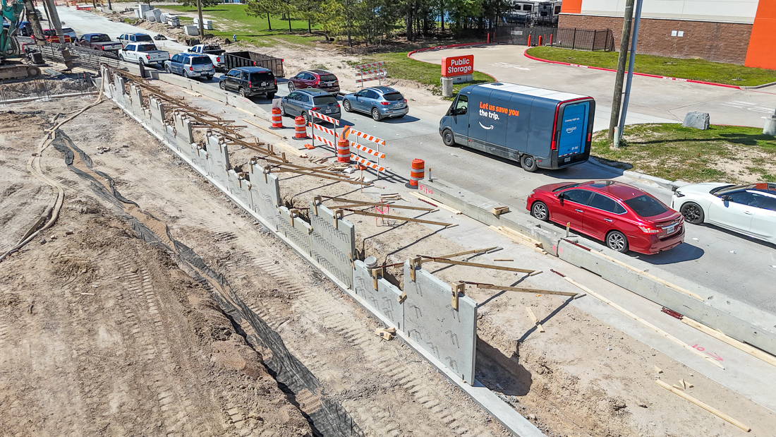 Northpark Bridge Walls Going Up Quickly - Reduce Flooding